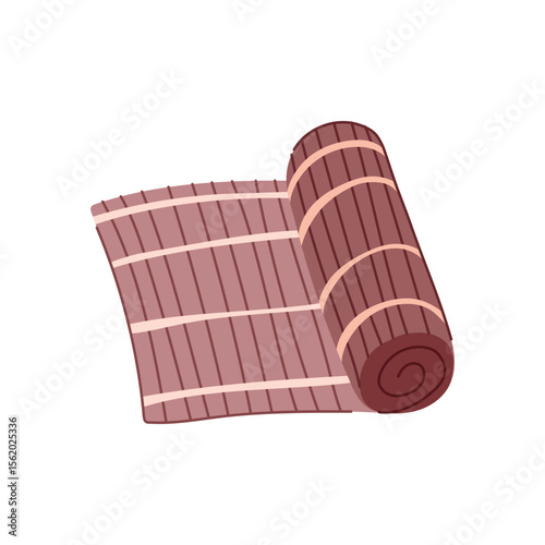 nori sushi rolling mat cartoon vector illustration