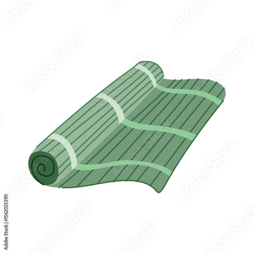 fish sushi rolling mat cartoon vector illustration