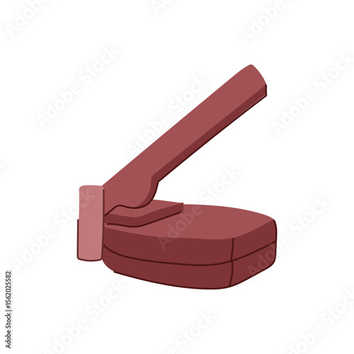 cooking tortilla press cartoon vector illustration
