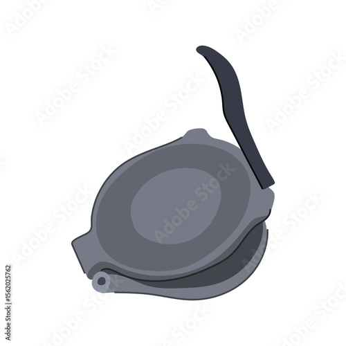 corn tortilla press cartoon vector illustration