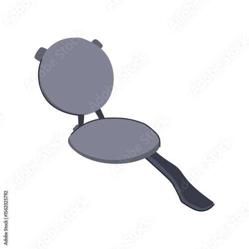 flour tortilla press cartoon vector illustration