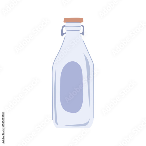retro vintage milk bottle cartoon vector illustration