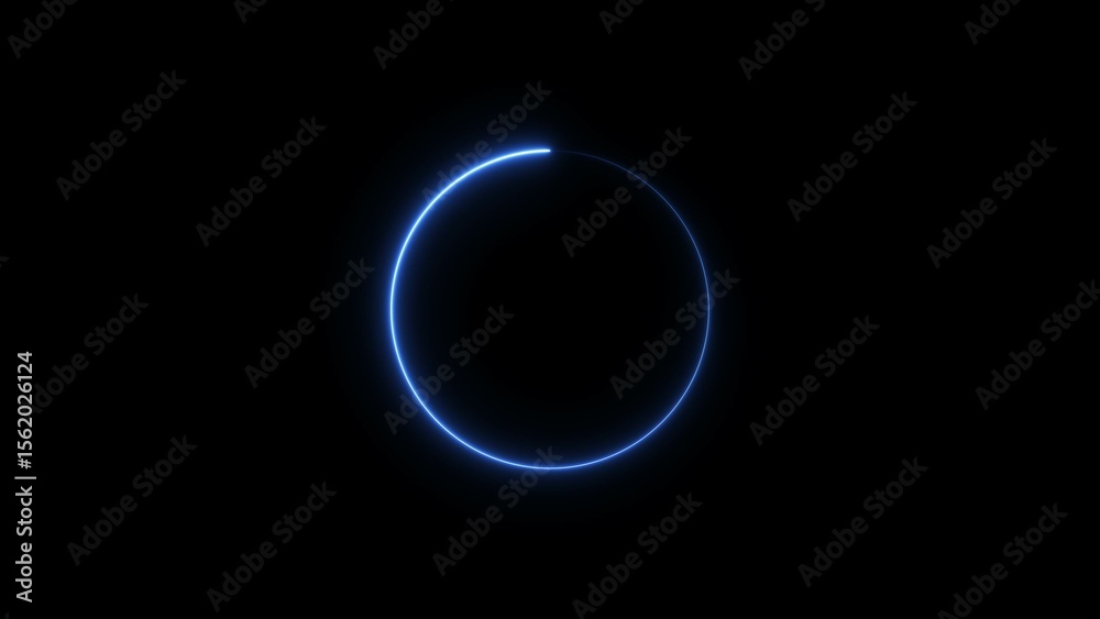 Circle loading a neon bright 4k illustration. Circle loading a neon bright 4k illustration.