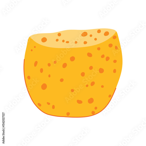 porous yellow sponge cartoon vector illustration