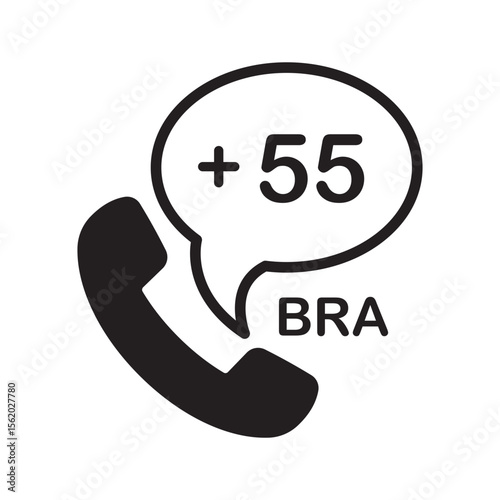 Brazil Phone Number Icon | Dialing Code