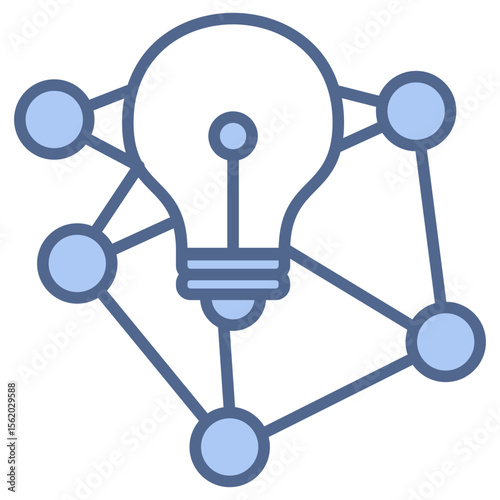 Deep Learning Blue Icon