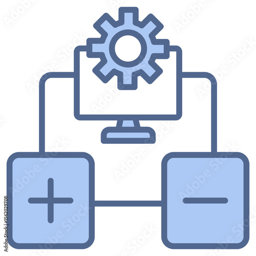 Reinforcement Learning Blue Icon