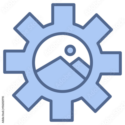 Image Processing Blue Icon