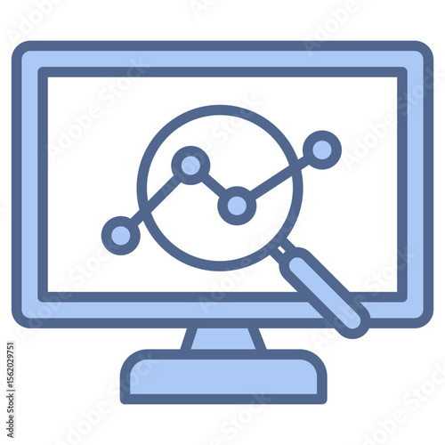 Predictive Analytics Blue Icon