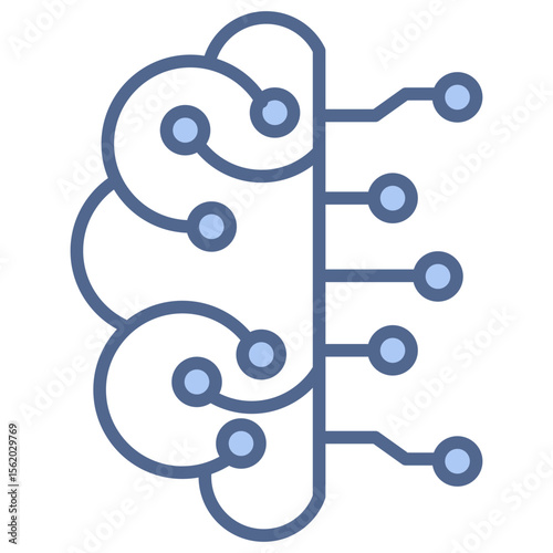 Fuzzy Logic Blue Icon