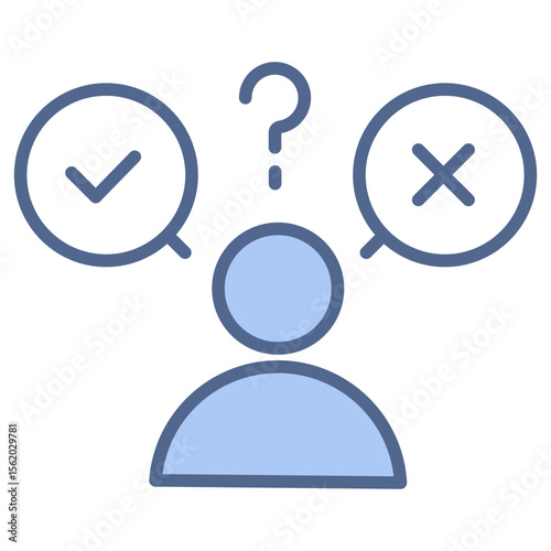 Decision Support Blue Icon
