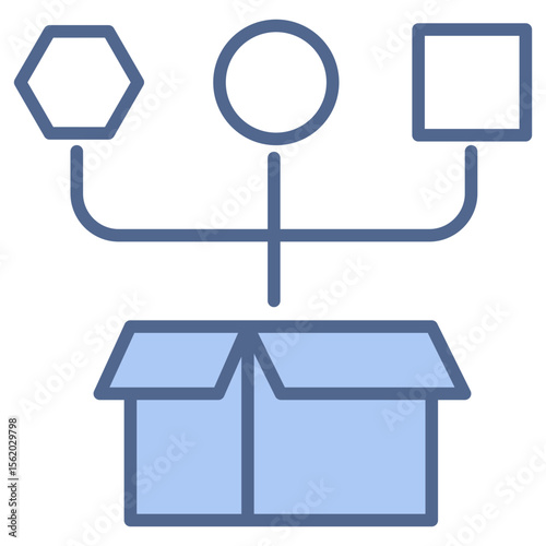 Knowledge Representation Blue Icon