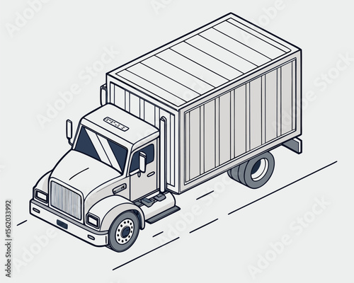 Isometric vector of a cargo plane with open rear doors and loading crew shown on a white background for air freight logistics.