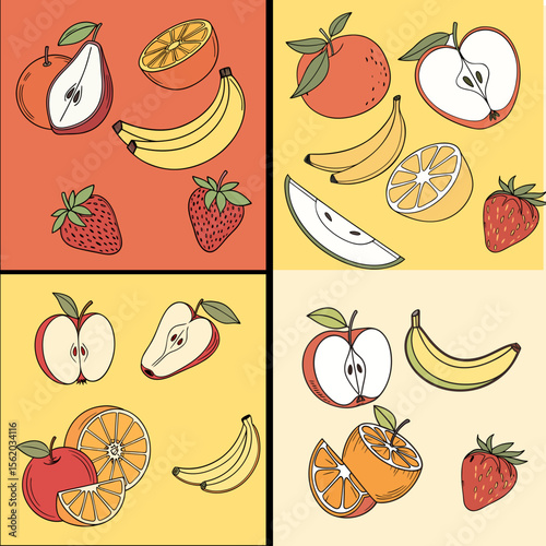 seamless background with fruits