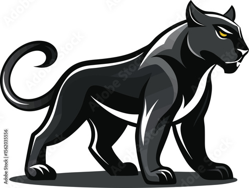 A captivating collection of stylized panther illustration