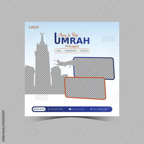 Hajj and umrah package social media post for travel agency