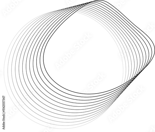 Circle blend effects out line halftone use for technology concept