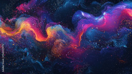 Abstract colorful digital art background