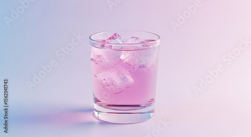Wallpaper Mural Refreshing Pink Ice Drink in Glass A Cool Summer Beverage Torontodigital.ca