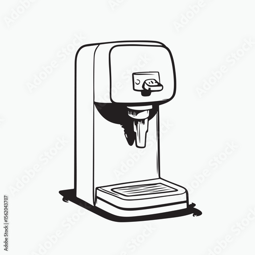 water dispenser isolated on white