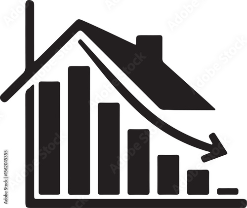 Business graph with arrow showing financial growth and market success