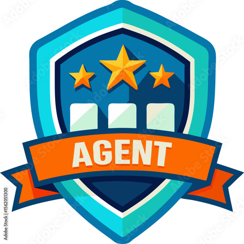 Elite Agent Shield Badge  Security, Protection, and Trust