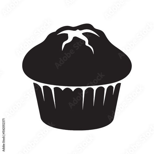 Soft, baked perfection – Muffin silhouette paired with minimal Muffin vector – Muffin illustration

