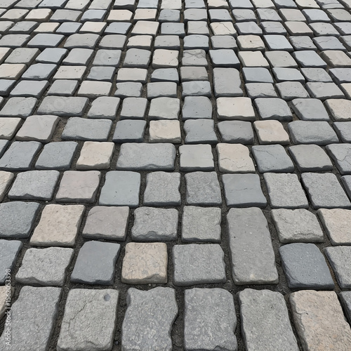 Neutral-toned rectangular stone pavement with balanced grid and natural texture