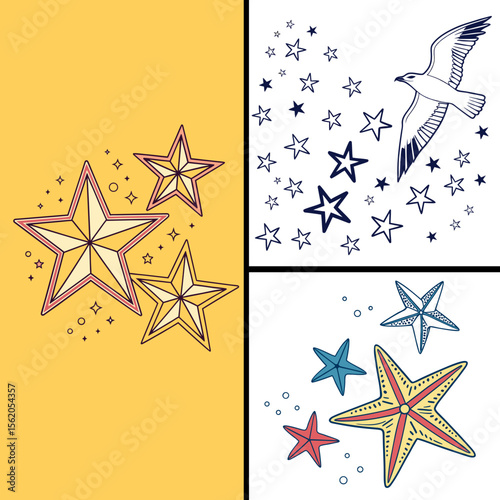 vector illustration of a stars