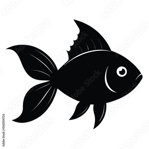 A vibrant vector illustration of a cartoon fish swimming in the ocean, perfect for aquatic and marine animal designs