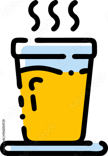 Warm Beverage in Glass A Cozy Drink Icon