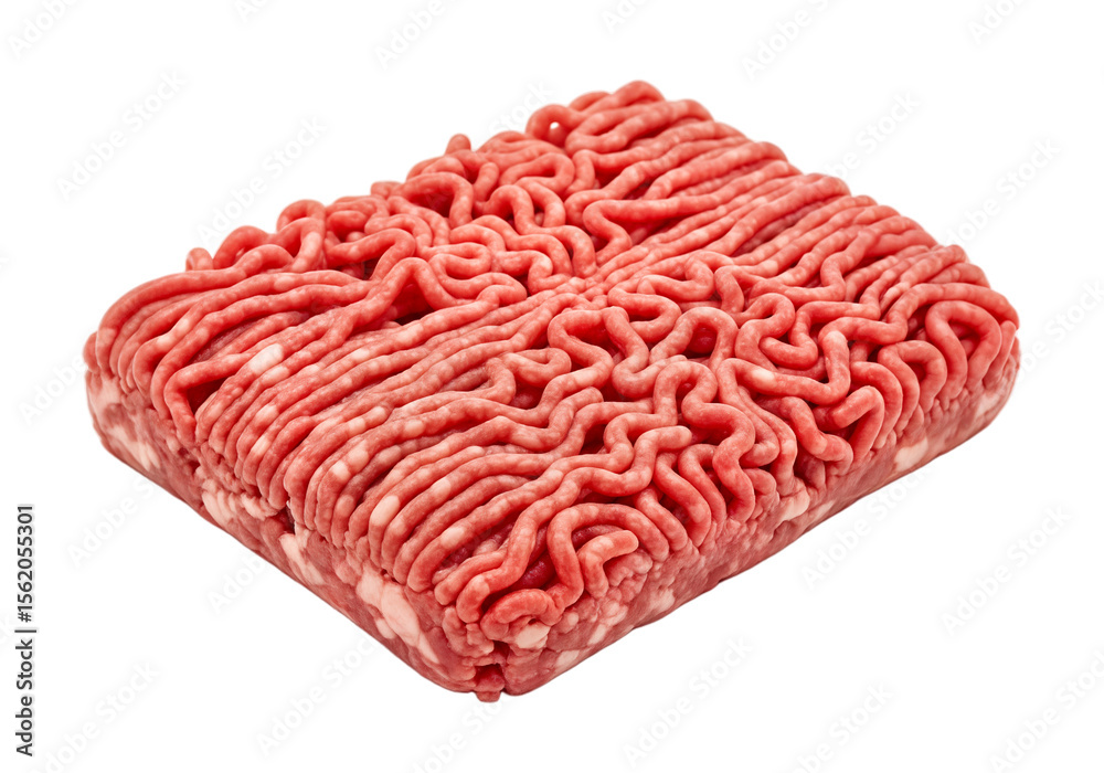 Raw Minced Meat Block Isolated on Transparent Background Raw Minced Meat Block Isolated on Transparent Background