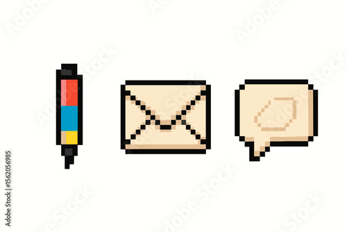 Pixel art bow lace and ribbon on white background vector icon isolated illustration