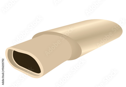 Brown exhaust pipe. vector illustration	
