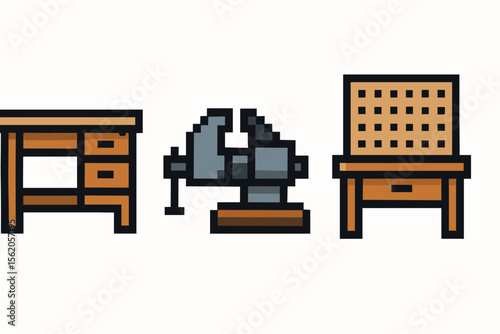 Herb growth kit with seed packets, sprouting jar, and herb pot vector icon isolated illustration