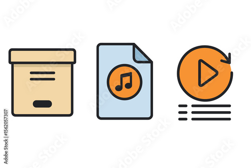 Microphones with sound waves and mute symbol illustration vector icon isolated illustration
