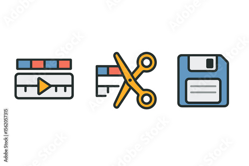 Voice tag icon, date label april 24 2024, folder label design vector icon isolated illustration