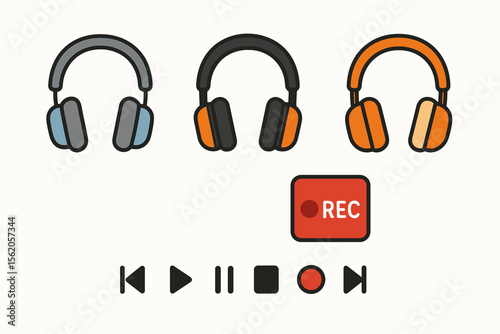 Microphone icons with speech bubble and sound wave vector icon isolated illustration