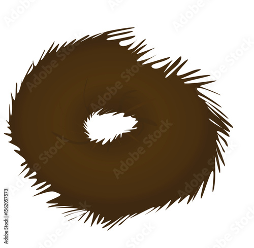 Ponytail circle elastic head band. vector	