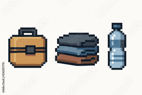 Digital wellness icons: detox badge, social timer, block notification vector icon isolated illustration