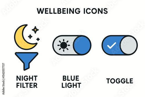 Security icons: shield, lock, 2fa, cookie, privacy symbols vector icon isolated illustration