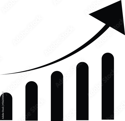 Upward Trend Graph Growth, Progress, and Success Visualization