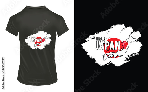 Japan Typography vector graphic tee design