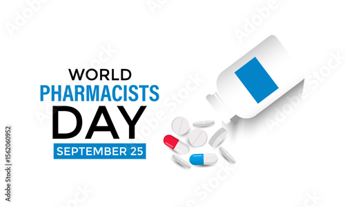 World Pharmacists Day on September 25. This day improving healthcare, ensuring safe medication use, and supporting public health worldwide. Safe medicine save live. Vector illustration. Eps 10.