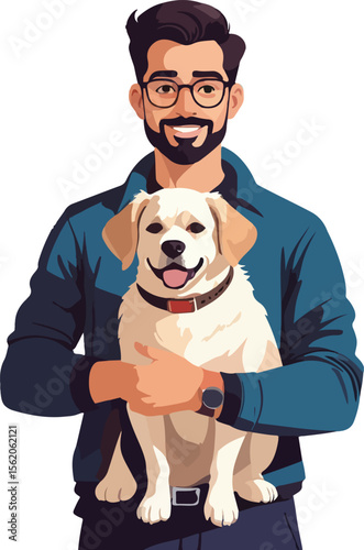man and dog