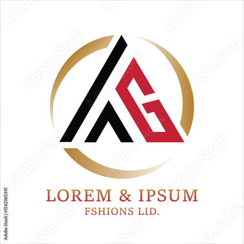 Abstract Company Logo Design with Business Symbol and Vector Icon Style