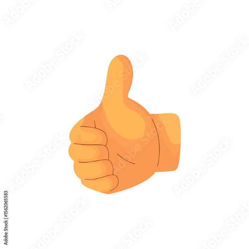 thumb up isolated on white