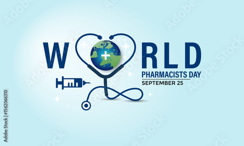 World Pharmacists Day on September 25. This day improving healthcare, ensuring safe medication use, and supporting public health worldwide. Safe medicine save live. Vector illustration. Eps 10.