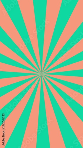 Tosca and Olive Green Rotating Sunburst Retro Background