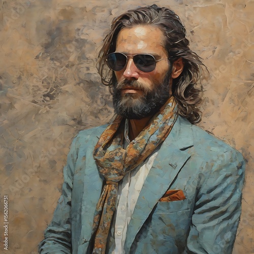 Handsome Man Oil Painting 